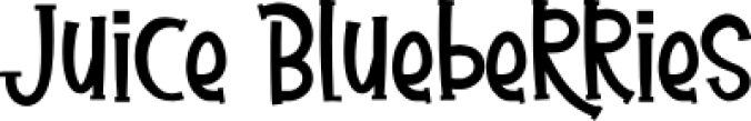 Juice Blueberries Font Preview