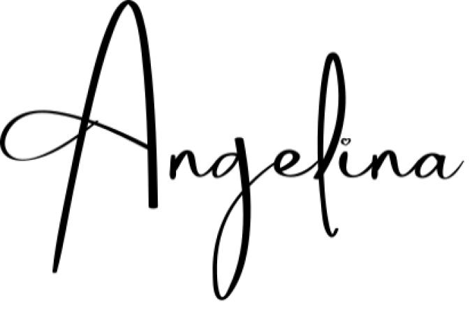 Angelina Font Preview