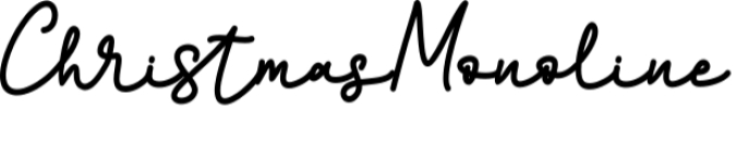 Christmas Monoline Font Preview