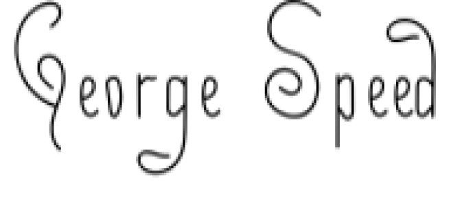 George Speed Font Preview
