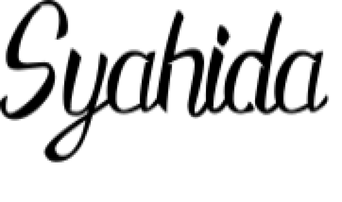 Syahida Font Preview