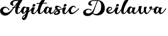 Agitasic Deilawa Font Preview