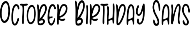 October Birthday Font Preview