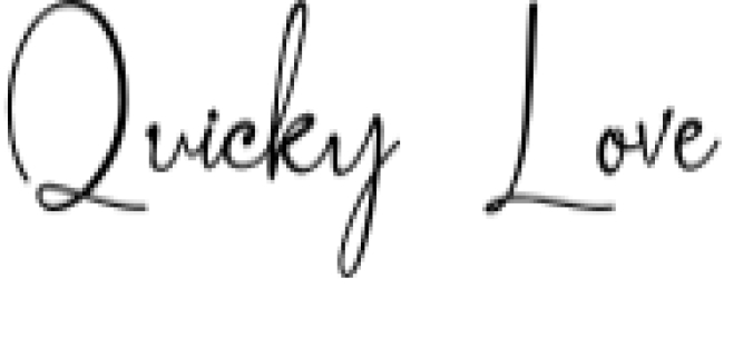 Quicky Love Font Preview