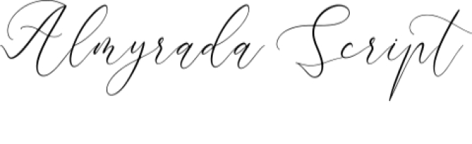 Almyrada Script Font Preview