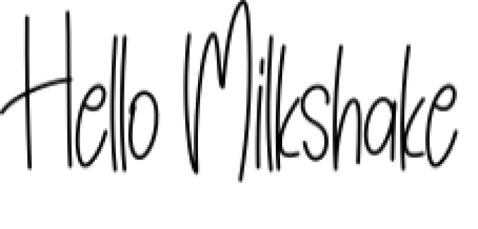 Hello Milkshake Font Preview