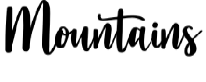 Mountains Font Preview