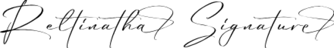 Reltinatha Signature Font Preview