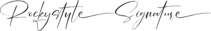 Rockystyle Signature Font Preview