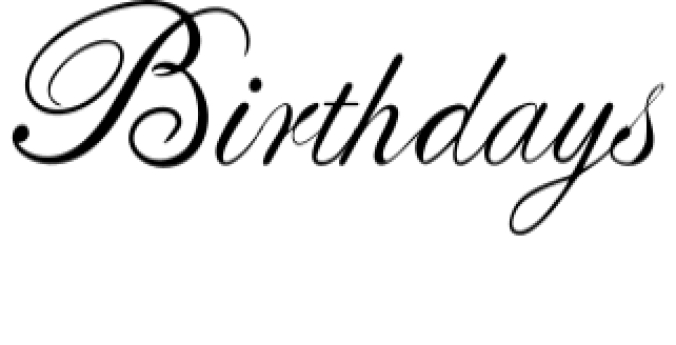 Birthdays Font Preview