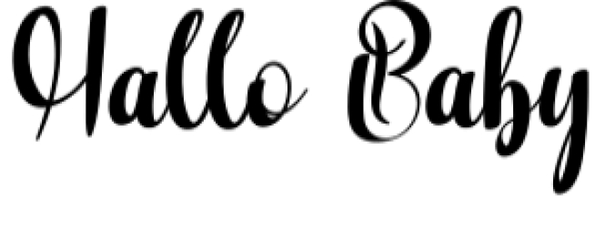 Hallo Baby Font Preview