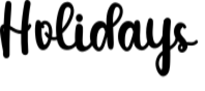 Holidays Font Preview
