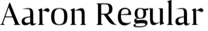 Aaron Family Font Preview