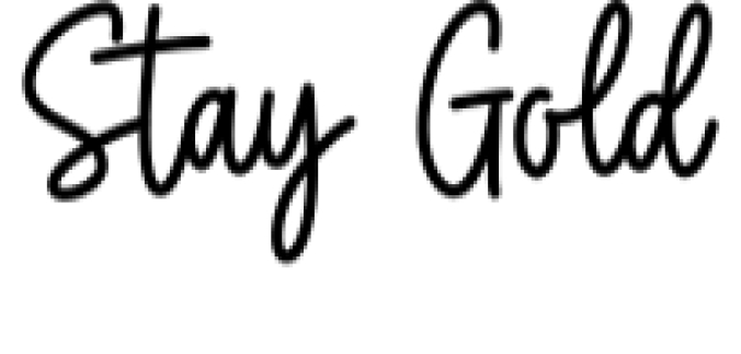 Stay Gold Font Preview