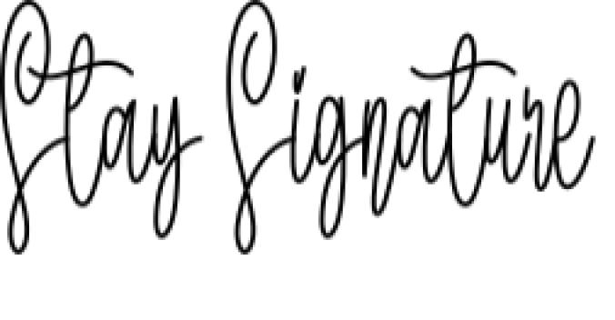 Stay Signature Font Preview