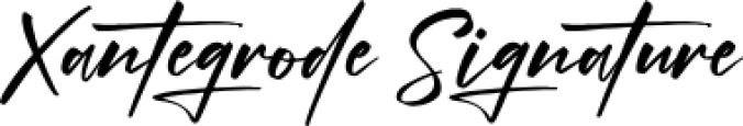 Xantegrode Signature Font Preview