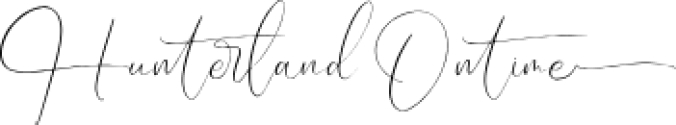 Hunterland Ontime Font Preview
