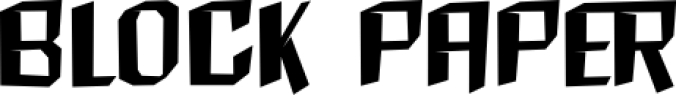 Block Paper Font Preview