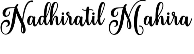 Nadhiratil Mahira Font Preview