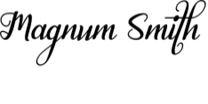Magnum Smith Font Preview