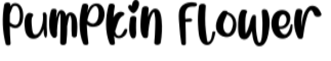 Pumpkin Flower Font Preview