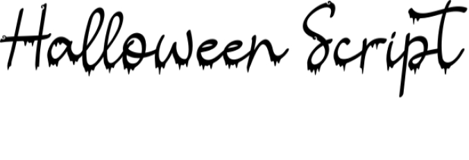 Halloween Script Font Preview