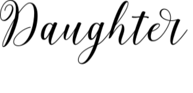 Daughter Font Preview