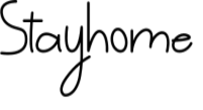 Stayhome Font Preview