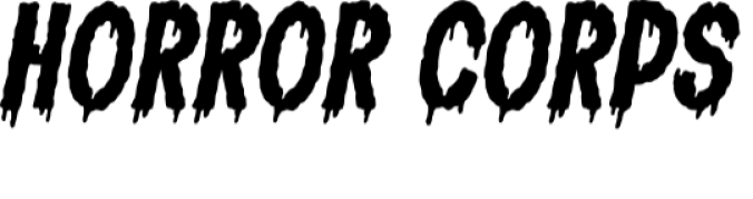Horror Corps Font Preview