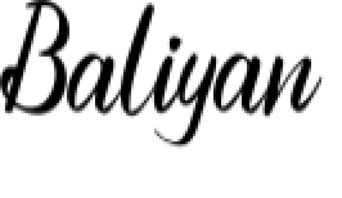 Baliyan Font Preview
