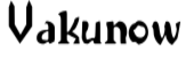 Vakunow Font Preview