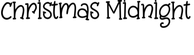 Christmas Midnight Font Preview
