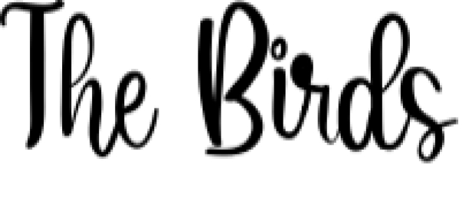 The Birds Font Preview