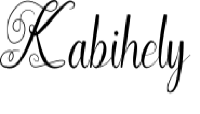 Kabihely Font Preview
