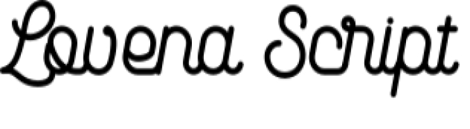 Lovena Script Font Preview