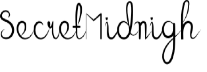Secret Midnigh Font Preview