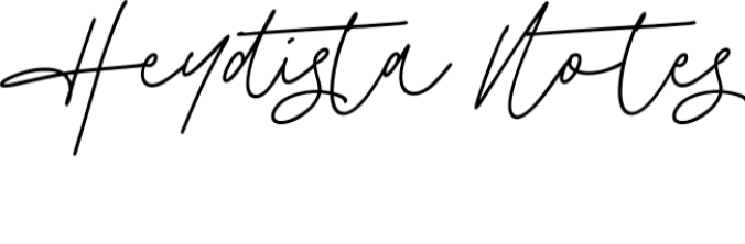 Heydista Notes Font Preview