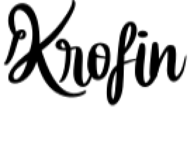 Krofin Font Preview
