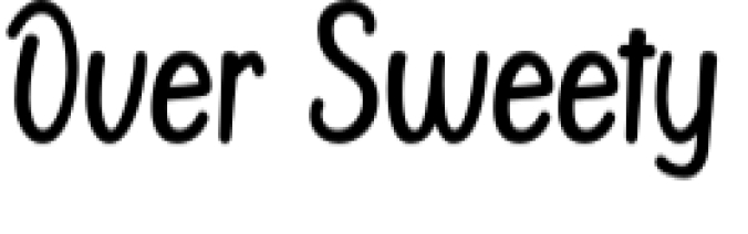Over Sweety Font Preview