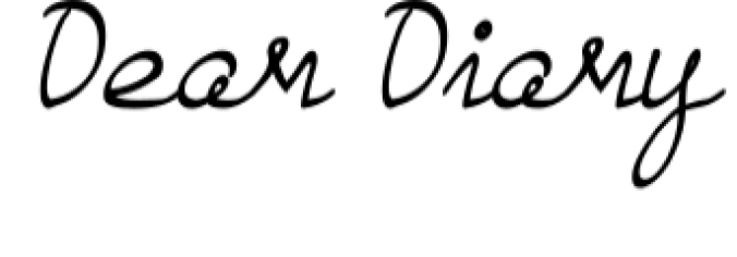 Dear Diary Font Preview