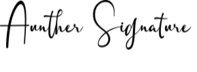 Aunther Signature Font Preview
