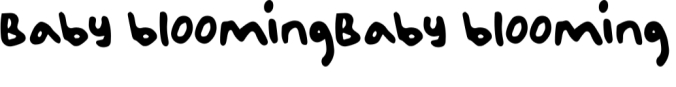 Baby Blooming Font Preview