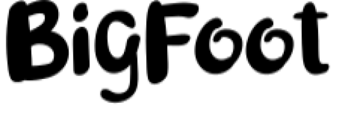Big Foot Font Preview