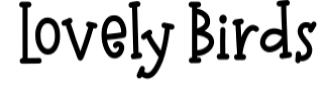 Lovely Birds Font Preview