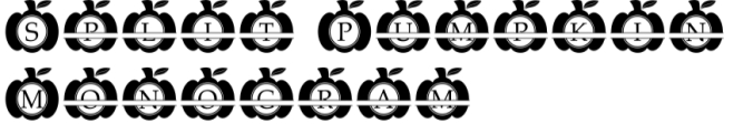 Split Pumpkin Monogram Font Preview