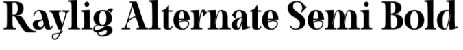 Raylig Alternate Semi Bold Font Preview
