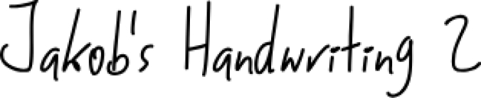 Jakobs Handwriting 2 Font Preview