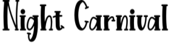Night Carnival Font Preview