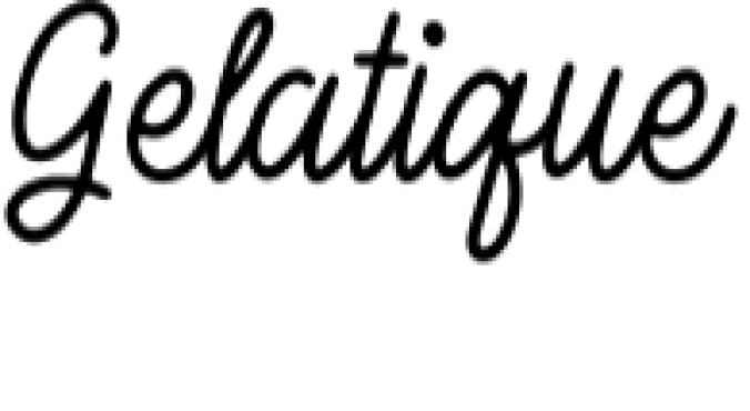 Gelatique Font Preview