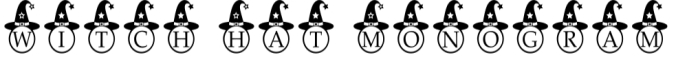 Witch Hat Monogram Font Preview